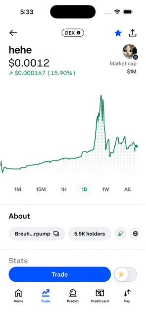 1-tap trade flow demo